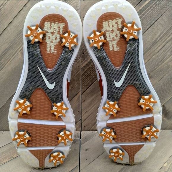 Nike Texas Longhorns Lunar Control 4 Golf Shoes Womens Size 9 White Orange - Picture 8 of 9